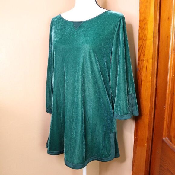 Soft Surroundings Tops - Soft Surroundings | 3/4 Sleeve Velvet Tunic Top Small